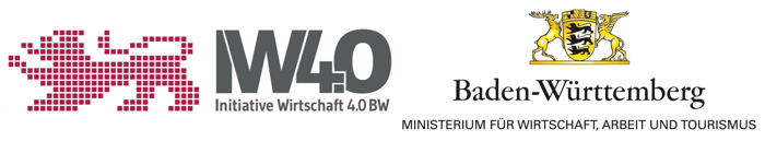 Logo of Baden-Württemberg ministry for economy, labor and tourism and IW 4.0