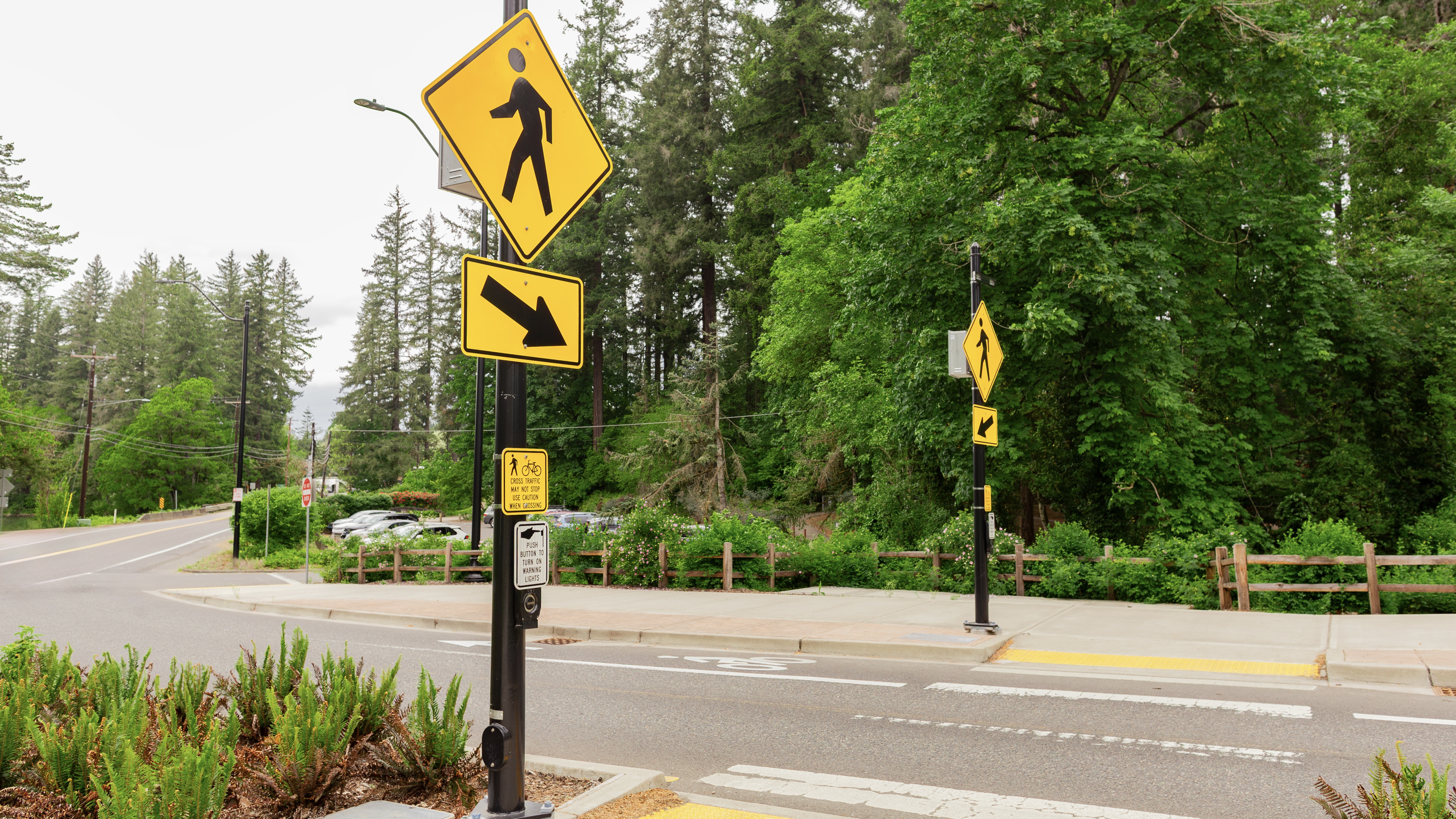 Pedestrian Road Sign at a Local road 
