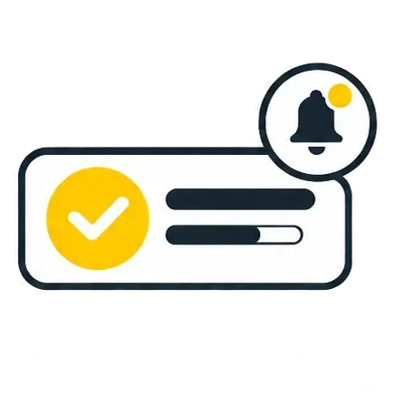 Illustration of a confirmation and status update on vialytics' Citizen Copilot