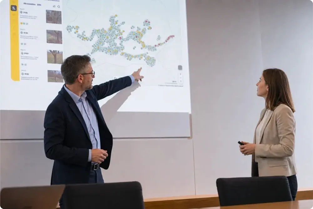 A presentation showcases the successful use of vialytics.